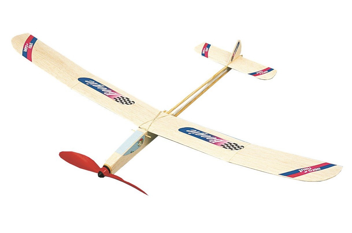 kit maquette avion planeur à elastique pour enfant, jouet en bois goki