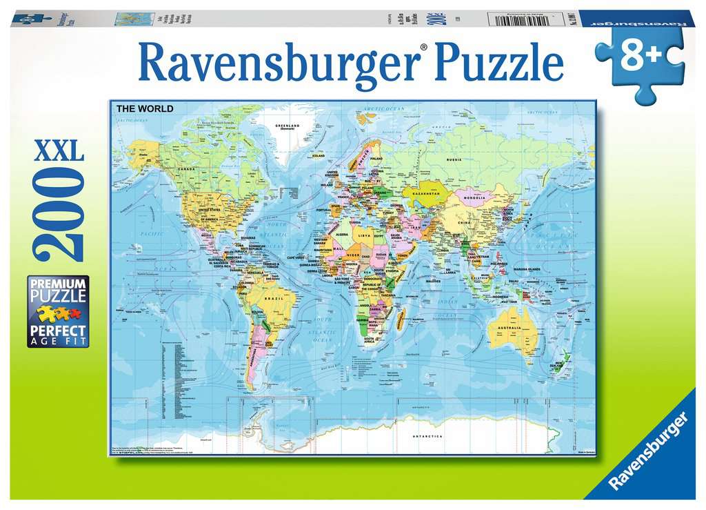 Puzzle géant Carte du monde 300 pièces - Janod - De 6 à 10 ans