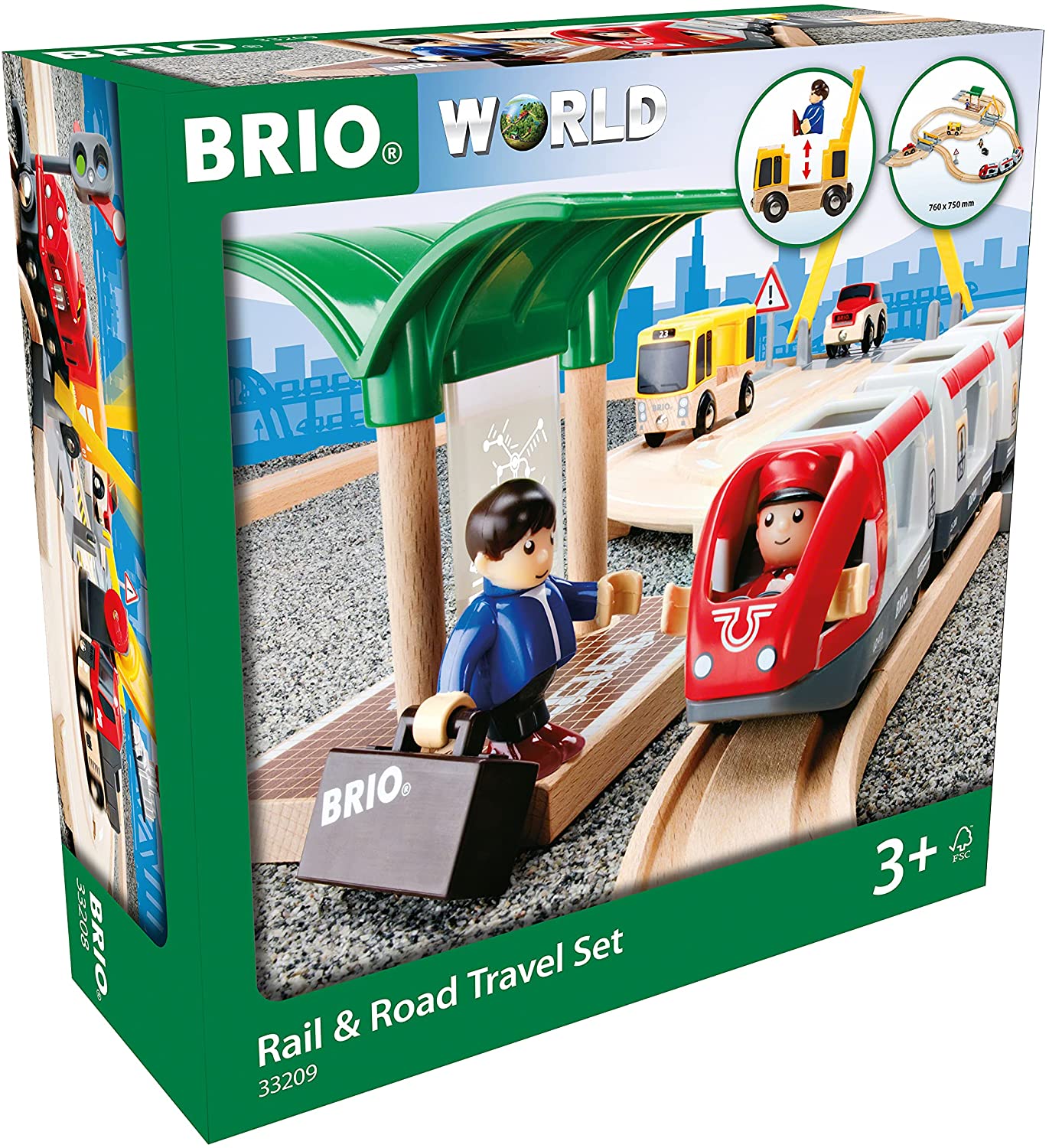 BRIO Rail de Train Jeu de ports - 16 Parties - Rouge 33061