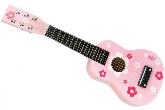 Guitare classique rose pour enfant en bois laqué 60 cm Protocol