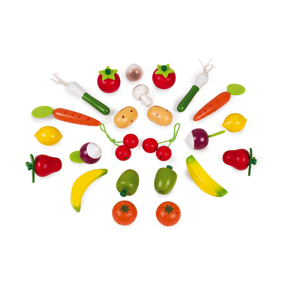 TrueForYou - Jouets éducatifs Bois 42 Pièces Légumes Légumes