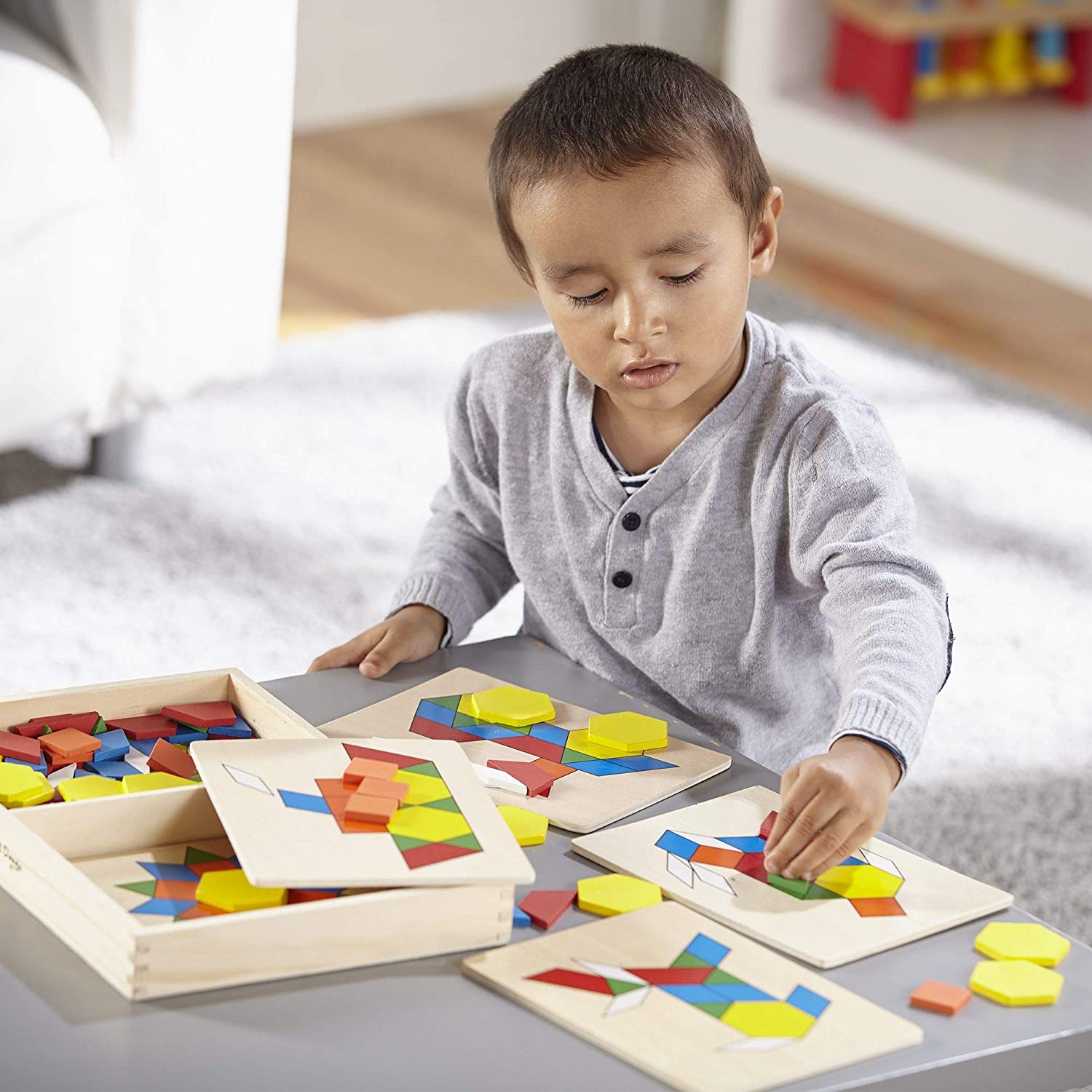 Melissa & Doug Blocs et planches de motifs, Jouet en bois pour les  enfants les Prix d'Occasion ou Neuf