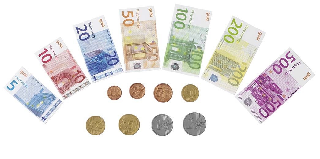 100 Pièces de 2 euros en plastique monnaie pour jeux factices