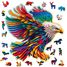 Puzzle en bois Aigle coloré 250 pcs WC-HE-0165-L Wooden City 1