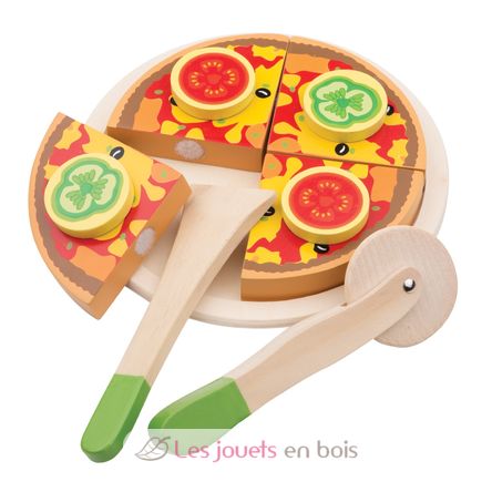 Pizza en bois à couper NCT10587 New Classic Toys 1