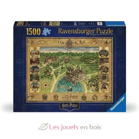 Puzzle La carte de Poudlard 1500 pièces RAV-12000720 Ravensburger 1