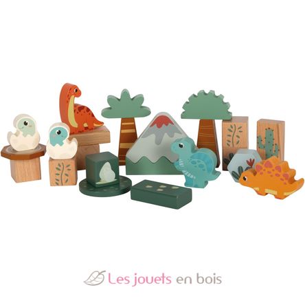 Blocs de construction en bois Dino LE12621 Small foot company 7