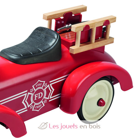 Porteur pompiers Goki Jouets 1er age Goki Metal. De 1 a 3 ans