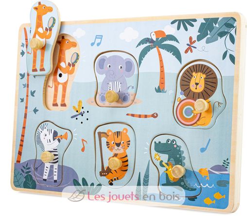Puzzle En Bois Animaux De La Jungle Pour Enfants 2 Ans - Puzzle