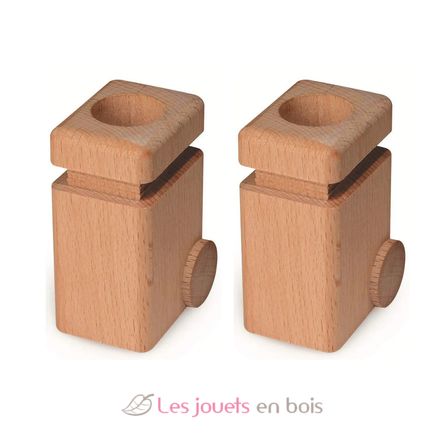 Lot de deux poubelles naturelles FA-2081 Fagus 1