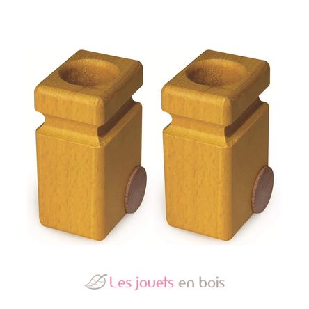 Lot de deux poubelles jaunes FA-2082 Fagus 1