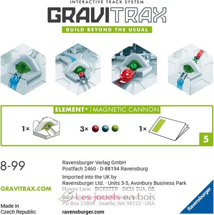 Gravitrax - Élément Canon magnétique RAV22413 Ravensburger 4