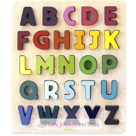 Puzzle en bois l'alphabet safari des 24 mois