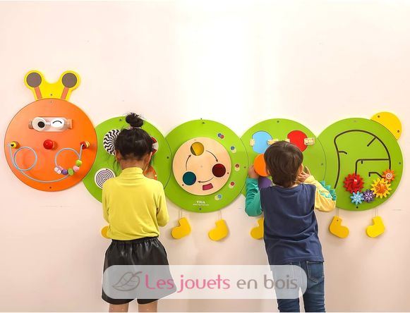 Panneau d'activités mural Chenille VG44557 Viga Toys 5