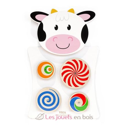 Panneau d'activités mural Vache VG50677 Viga Toys 1