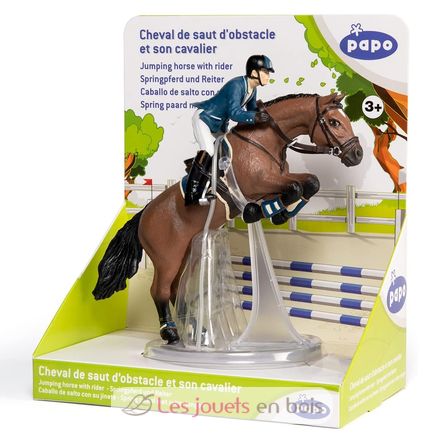 Figurine Cheval de saut d'obstacle et son cavalier PA-51562 Papo 2