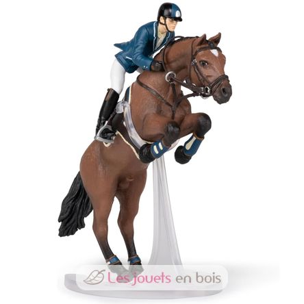 Figurine Cheval de saut d'obstacle et son cavalier PA-51562 Papo 5