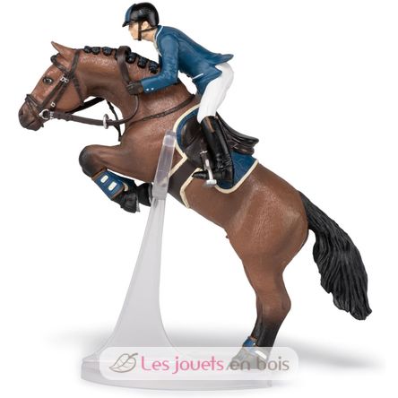 Figurine Cheval de saut d'obstacle et son cavalier PA-51562 Papo 3