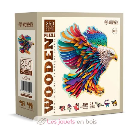 Puzzle en bois Aigle coloré 250 pcs WC-HE-0165-L Wooden City 2