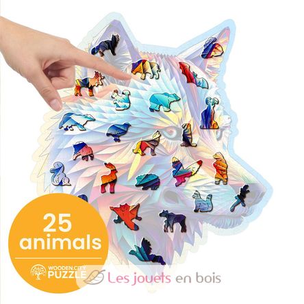 Puzzle en bois Loup élégant 250 pcs WC-HE-0170-L Wooden City 4