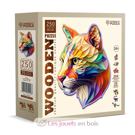 Puzzle en bois Puma chatoyant 150 pcs WC-HE-0178-M Wooden City 2