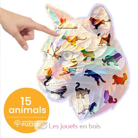 Puzzle en bois Puma chatoyant 150 pcs WC-HE-0178-M Wooden City 4