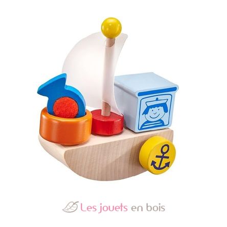 Bateau en bois, velcro 5 pcs SE62078 Selecta 1