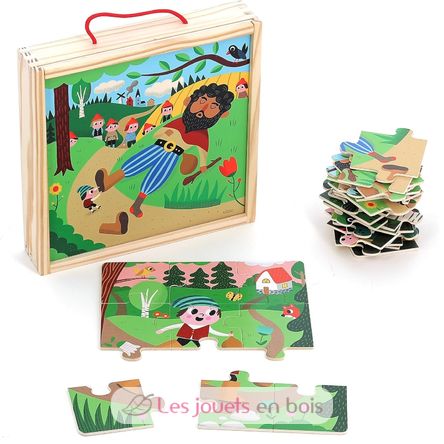 4 puzzles Le Petit Poucet V7631 Vilac 1