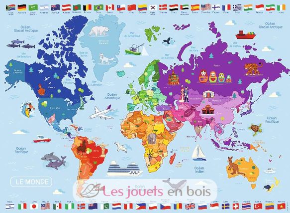 Carte du Monde - 100 Teile - NATHAN Puzzle acheter en ligne