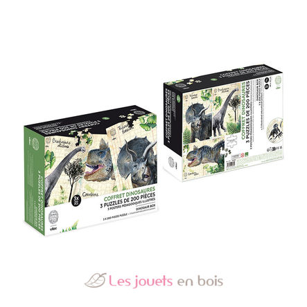 Coffret 3 puzzles dinosaures et posters V9626 Vilac 6