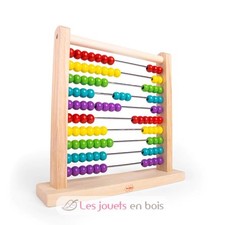 Boulier en bois coloré 2 rangées jeu pour apprendre à compter