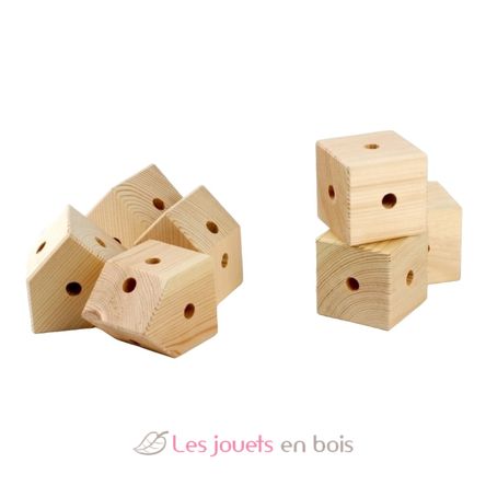 Cubes de jonction en bois Trigonos TR-KIT-10-CUBES Trigonos 1