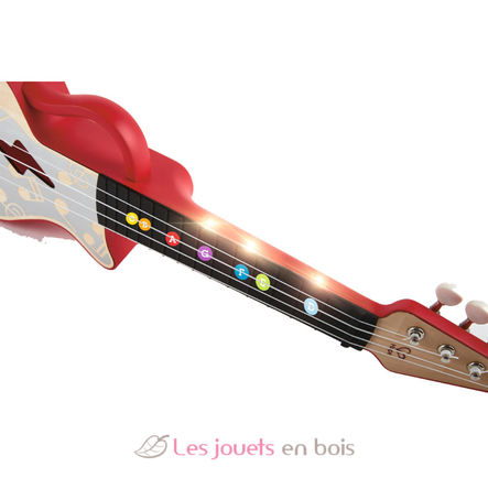 osiuujkw Jouet de Guitare ukulélé coloré avec 4 Cordes réglables Ap