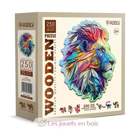 Puzzle en bois Lion moderne 250 pcs WC-HE-0166-L Wooden City 2