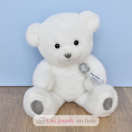 Peluche Ours Charms blanc 24 cm HO2805 Histoire d'Ours 4