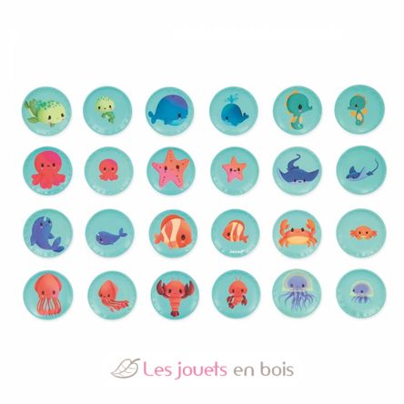 Mémo de bain Mes Bébés Animaux J04723 Janod 5