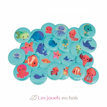 Mémo de bain Mes Bébés Animaux J04723 Janod 1