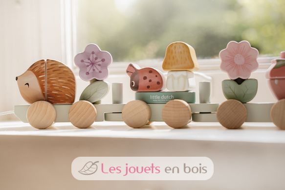 Train en bois hérisson Fairy Garden LD7335 Little Dutch 3