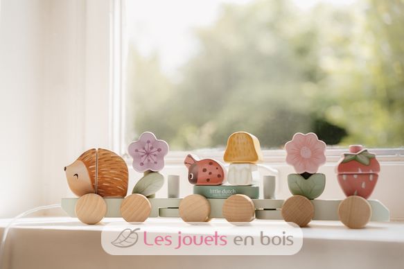 Train en bois hérisson Fairy Garden LD7335 Little Dutch 6