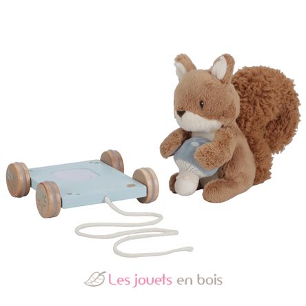 Peluche écureuil à tirer Forest Friends LD8920 Little Dutch 2