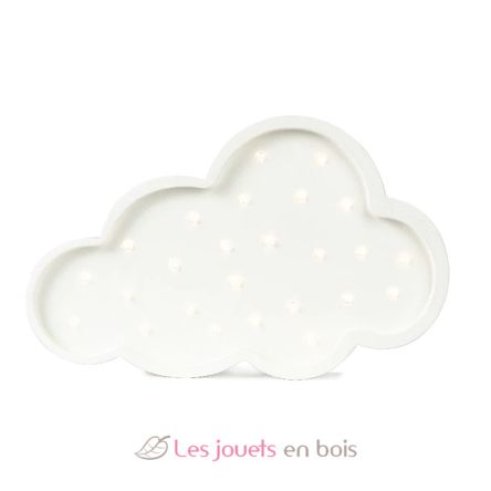 Lamps & Company panier à jouets gris et rose motif nuages