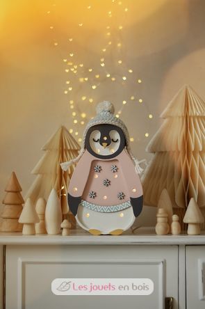 Lampe Veilleuse Pingouin rose LL067-335 Little Lights 2