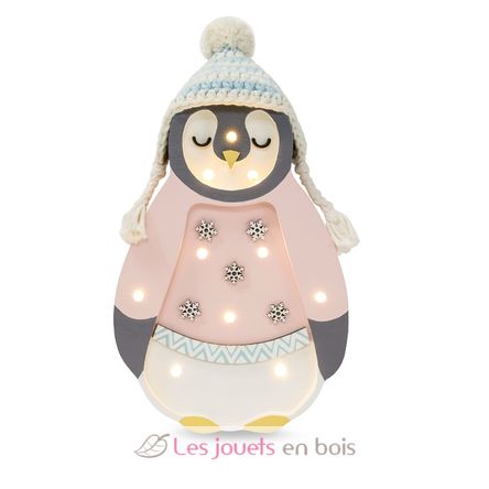 Lampe Veilleuse Pingouin rose LL067-335 Little Lights 1