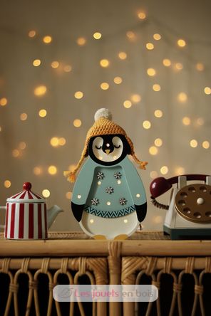 Lampe Veilleuse Pingouin bleu LL067-436 Little Lights 2