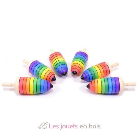 Toupie en bois Éclair arc-en-ciel 28 mm MA-CH332 Mader 1