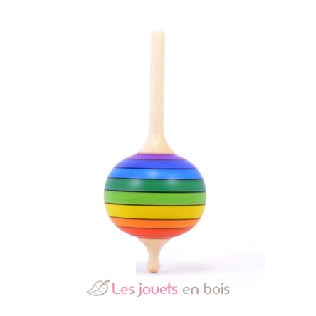 Toupie en bois Lolly Arc-en-ciel 48 mm MA-BH210 Mader 1