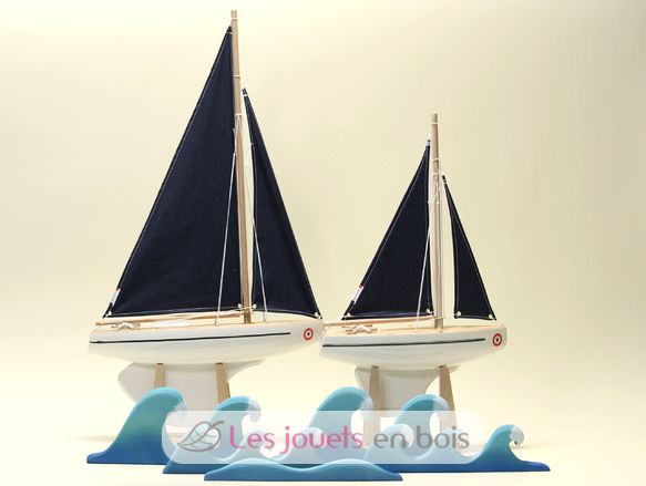 Voilier Le Beajour voile bleue 30cm TI-N700-BEAJOUR-VOILE-BLEUE-30 Maison Tirot 4