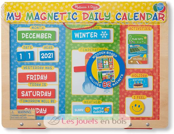 Mon calendrier journalier magnétique en anglais MD-19253 Melissa & Doug 1