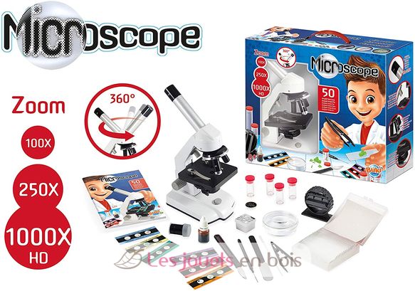 Buki Microscope - MS907B - Jeu Scientifique - 30 Expériences
