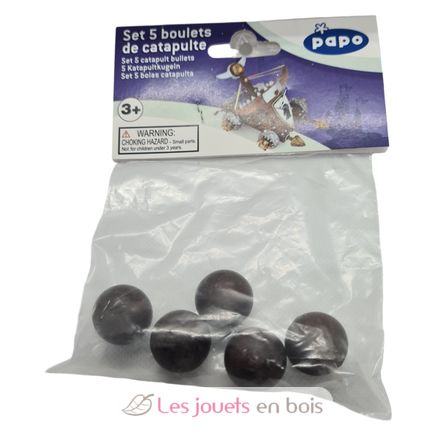 Set de 5 boulets de catapulte PA-39261 Papo 1